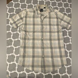 JF J.Ferrar Men's Short Sleeve Button Down Collared Shirt Sz S 100% Cotton